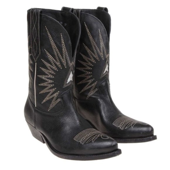 GOLDEN GOOSE Black Wish Star boots Sz 7 - Picture 9 of 9
